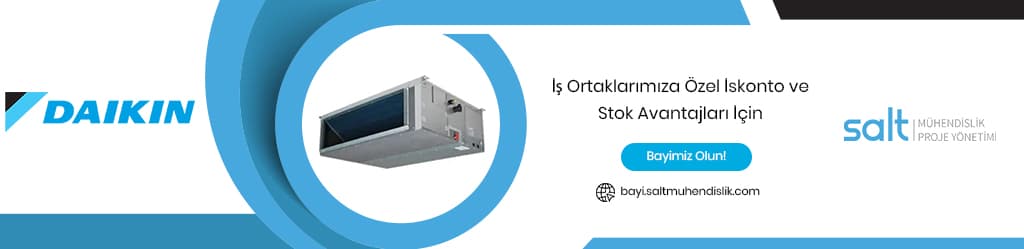 Daikin Yüksek Statik Basınçlı Gizli Tavan Tipi VRV İç Ünite Güncel Fiyat Listesi