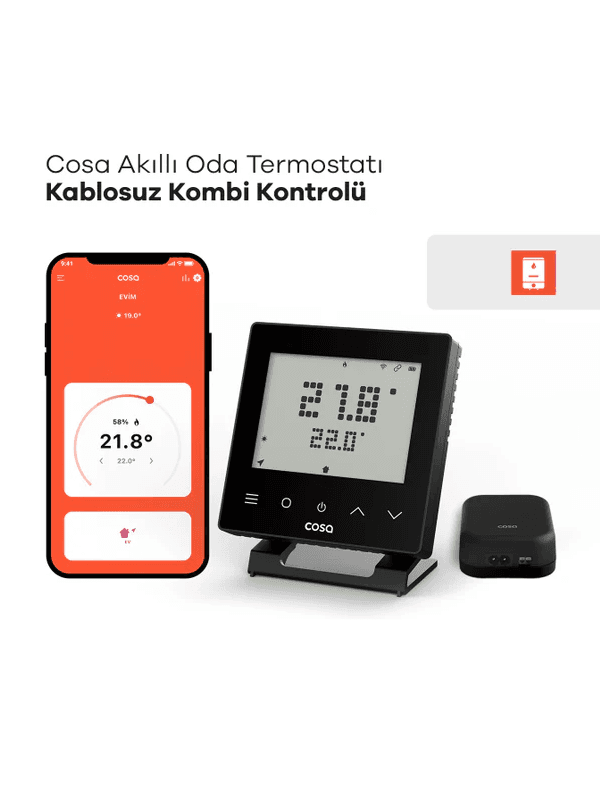 Cosa P5TR-21 Akıllı Kombi Kontrolü - Siyah Termostat 4
