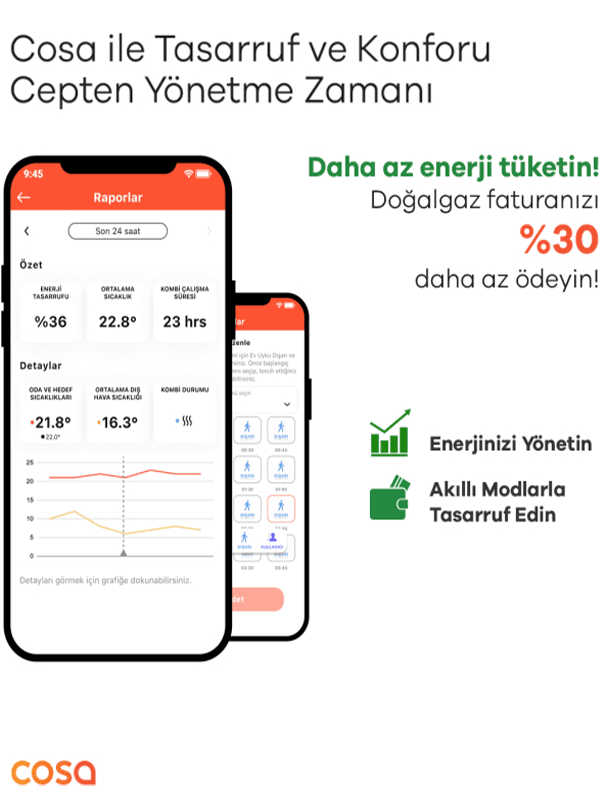 Cosa P5TR-21-W Akıllı Kombi Kontrolü - Beyaz Termostat 4